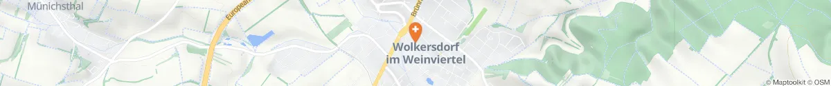 Kartendarstellung des Standorts für PLUS Apotheke Wolkersdorf in 2120 Wolkersdorf